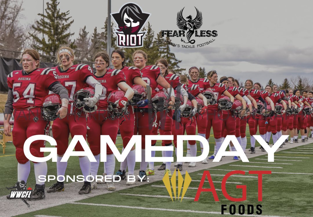 🗣 ROAD TRIP!

You’re Regina Riot are headed to Winnipeg to play the @manitobafearless! Kickoff is at 7pm at Eastside Eagles Field! 

Thanks to our road game sponsor <a href="/agtfoods/">AGT Foods</a> 

Good luck to all athletes and staff! 🤙🏼