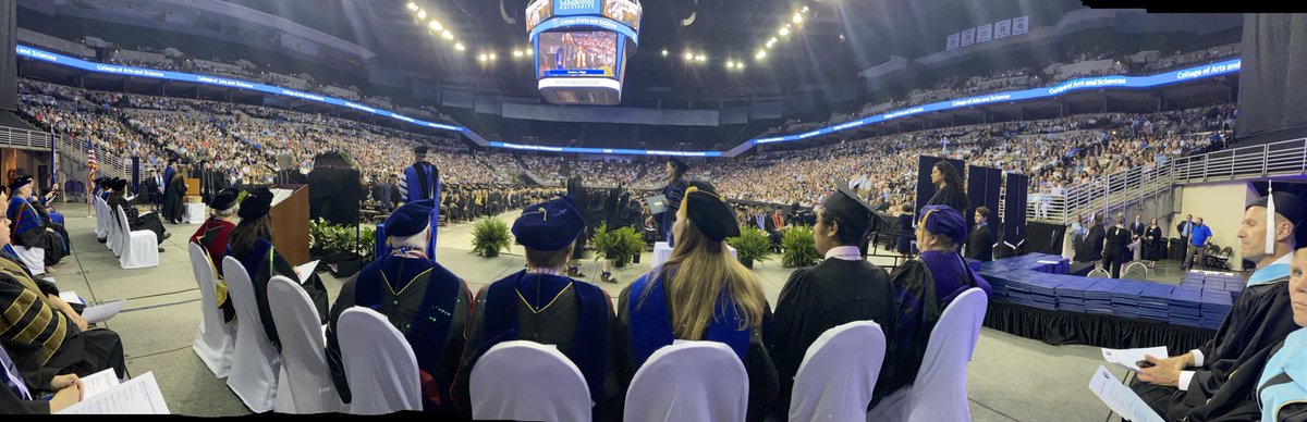 MarcusBlossom's tweet photo. Congratulations to all the Creighton University graduates! And, thanks to award-winning poet, Natalie Diaz, on a great commencement address! #OnceaJay #GoJays #CreightonGrad https://t.co/ArIeQvwC4C