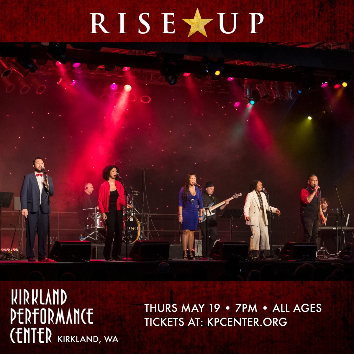 RiseUpBand's tweet photo. Rise Up will be lighting it up at @KirkPerfCtr in #Kirkland on Thurs Mar 19! Tix: https://t.co/WClIZyHU1X #Seattle #live #music #concert @NW_Music_Scene @nadamucho @Seattle_Music @206Sound @seattlemusicshw @far_west @TheStranger @425Magazine @Kirklandreport @Crosscut @SeattleMet https://t.co/FANtXOBoap