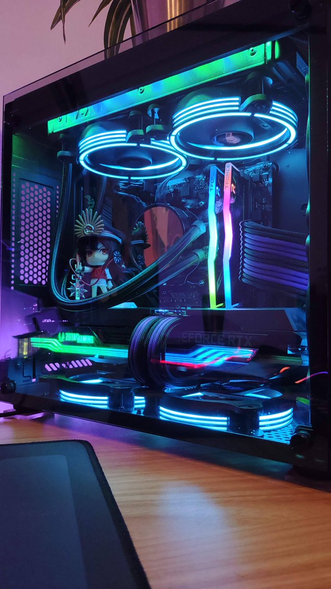 ZOTAC's tweet photo. A super clean setup 😍

📷 TW: @Euclid76

#ZOTAC #ZOTACGAMING #PcSetup #Battlestation #Anime #GamingPC #RTX30 #GPU #GraphicsCard #AMPHolo https://t.co/5A5luXEphe