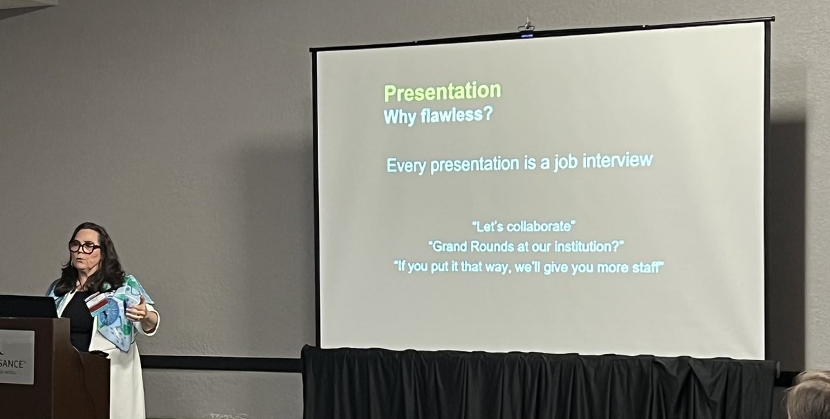 Great point by Dr. Brady: every presentation is a job interview! #SCA2022 #meded #FOAMed
