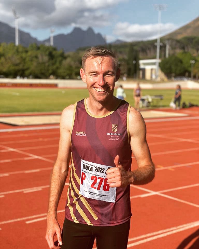 Charldutoit37's tweet photo. My last ever official track race in 🇿🇦. 

I could not have asked for a better place to do it on! 

#Glory2God #Runfree #Coetzenburg #Gooimielies #Maties #Road2Birmingham #Hometrack https://t.co/zLih9hn7v8