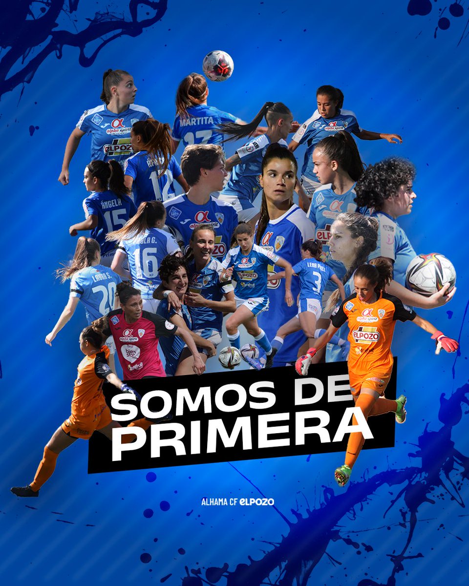 AlhamaElPozo's tweet photo. 💙 𝑨𝒍𝒉𝒂𝒎𝒂 𝑪𝒍𝒖𝒃 𝒅𝒆 𝑭𝒖́𝒕𝒃𝒐𝒍 𝑬𝒍𝑷𝒐𝒛𝒐 🤍
Orgullosas campeonas de la Liga Reto Iberdrola Sur.

#OrgulloValorYGarra #LaResistencia #ACF https://t.co/81ZrMiKrU0