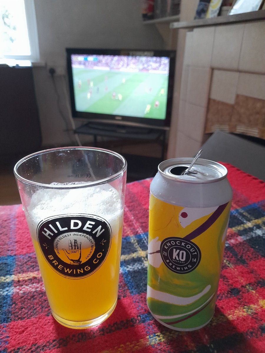 Enjoying the FA Cup with <a href="/KnockOutBrewing/">KnockOutBrewing</a> Prizefighter Tropical IPA. Great stuff. <a href="/camra_ni/">CAMRA NI</a>