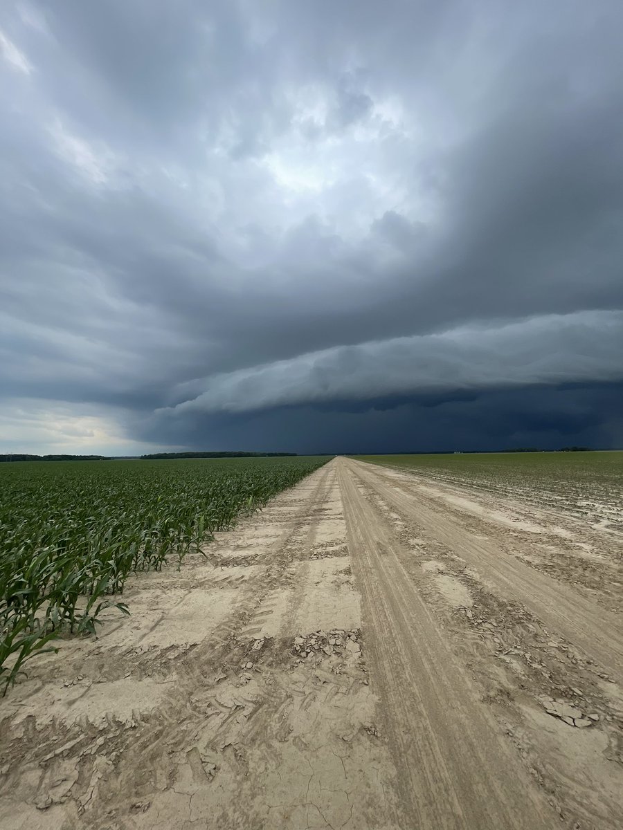 Here comes the rain. A much needed inch on May 13th. #Corn #Cotton #soybeans