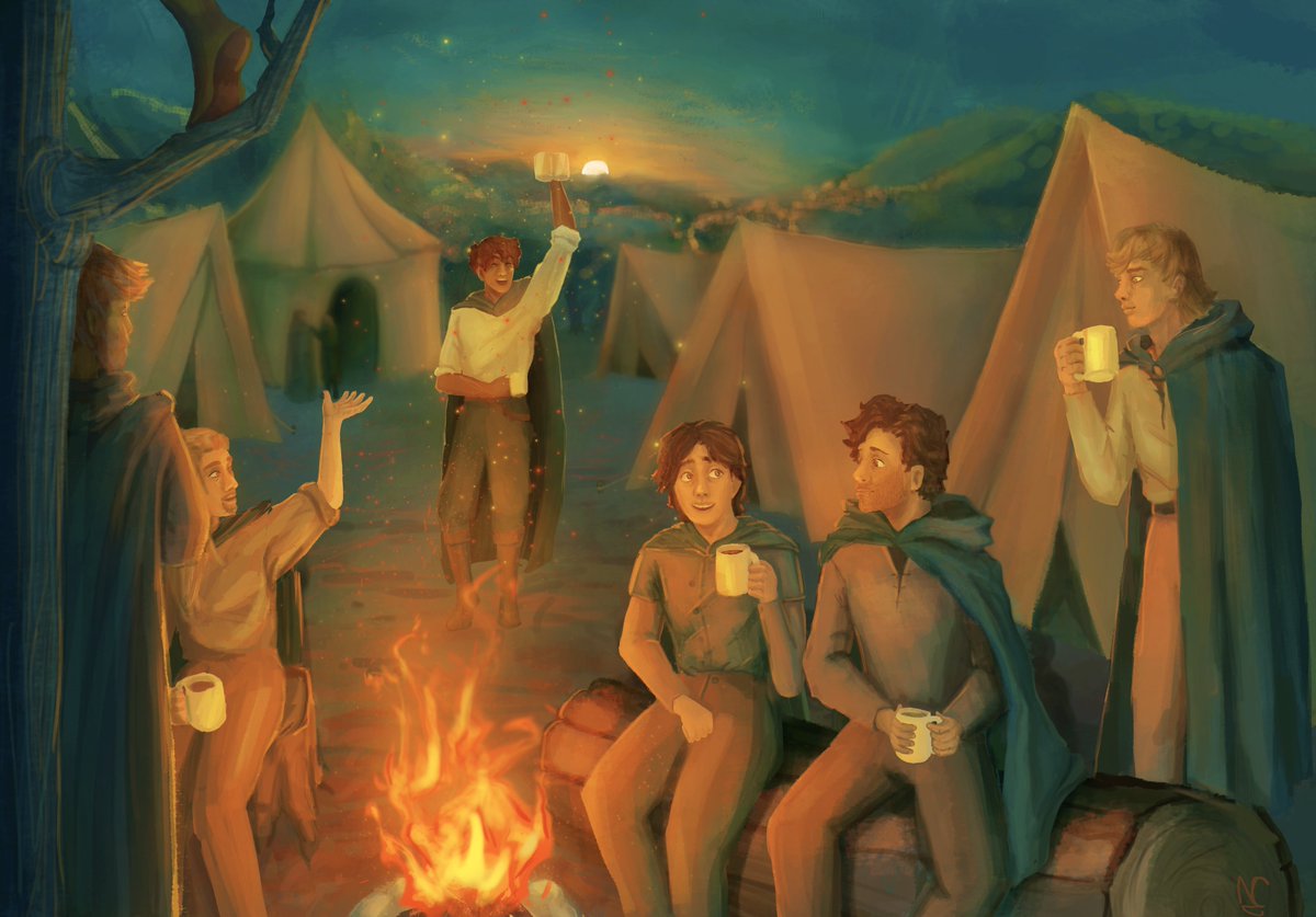 NadiaTheAxolotl's tweet photo. A Ranger’s Gathering
#rangersapprentice #grijzejager #illustration https://t.co/gKGE8ZBM0q