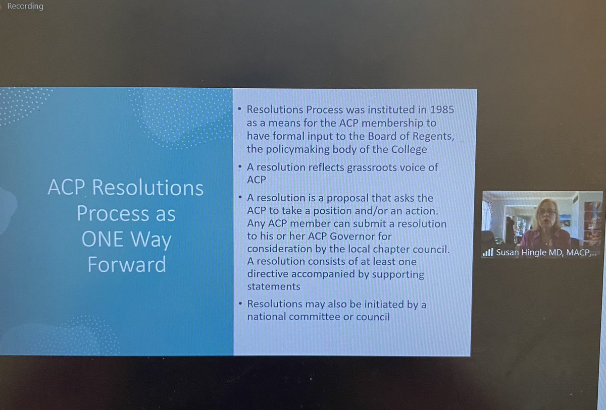 Idfac's tweet photo. ACP Resolutions process explained beautifully by Dr.@SusanHingle @ACPinternists #lead4equity https://t.co/Lxw0g1XjFf