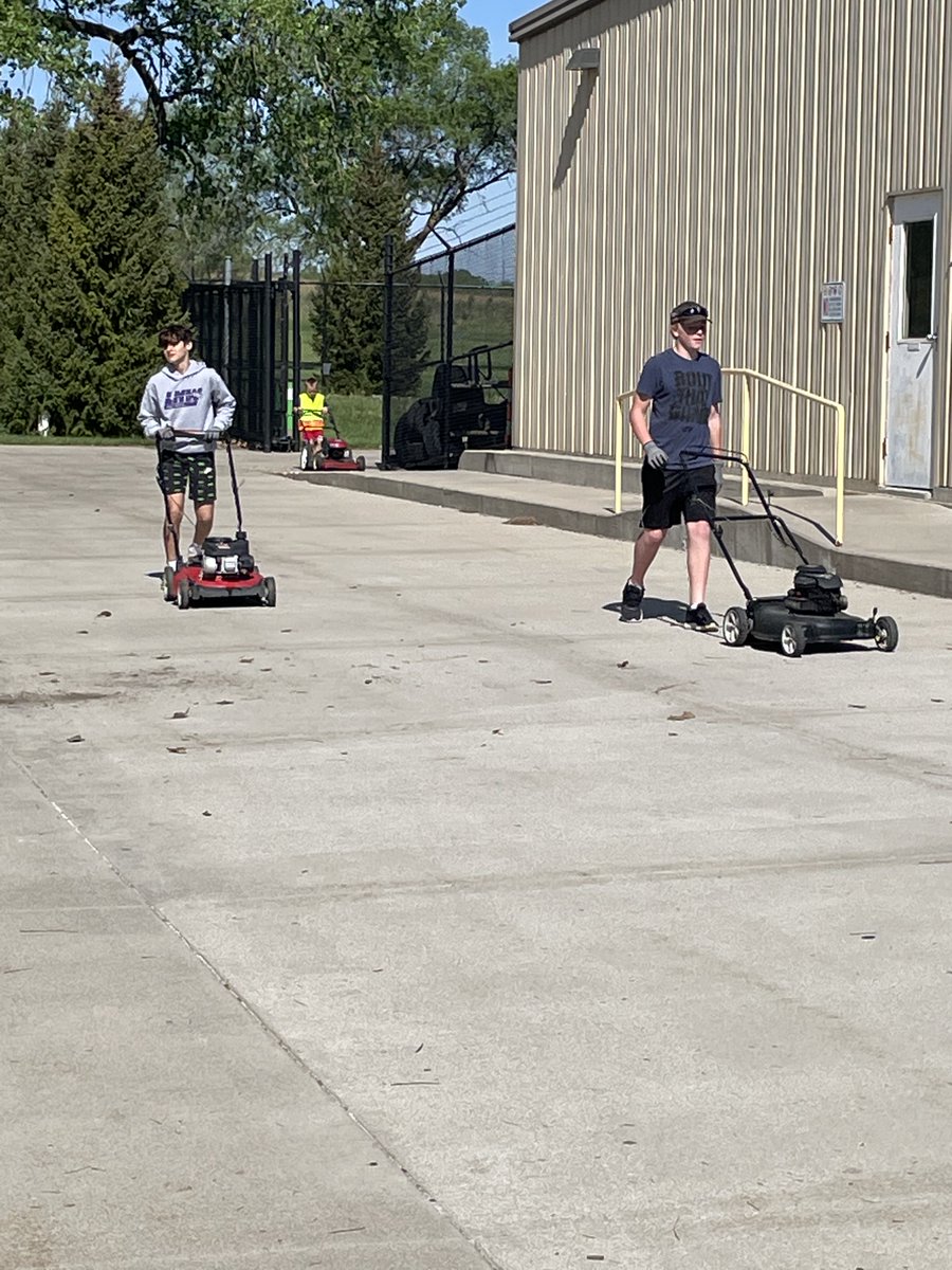 LNWFBall's tweet photo. Thanks to Patrick and Maddox for helping at the community clean up in Air Park this morning! Shout out to Coach Evans getting it done as well! #FalconCommunity https://t.co/jwokChnw8T
