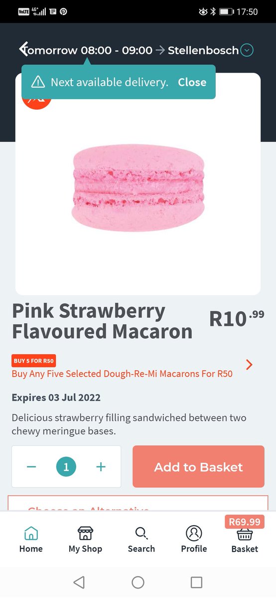 judwood's tweet photo. @CheckersSA @checkersn1city
I purchased these macarons at your N1 city branch. Gets to the till and the discount does not go off. https://t.co/n3KFbRa2hr