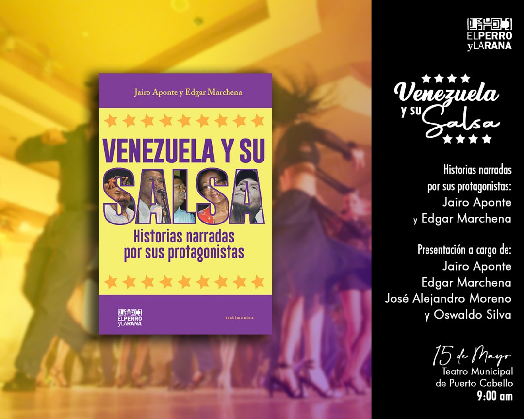 ¡Los salseros venezolanos tienen razones para celebrar! Te invitamos a la presentación del libro 'Venezuela y su salsa: historias narradas por sus protagonistas', de Jairo Aponte y Edgar Marchena. Más información ➡️ bit.ly/VenezuelaYSuSa…