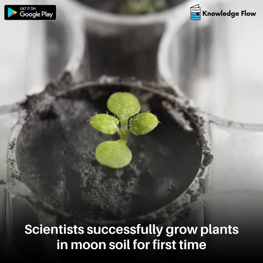 Knowledge Flow on Twitter "Scientists successfully grow plants in moon