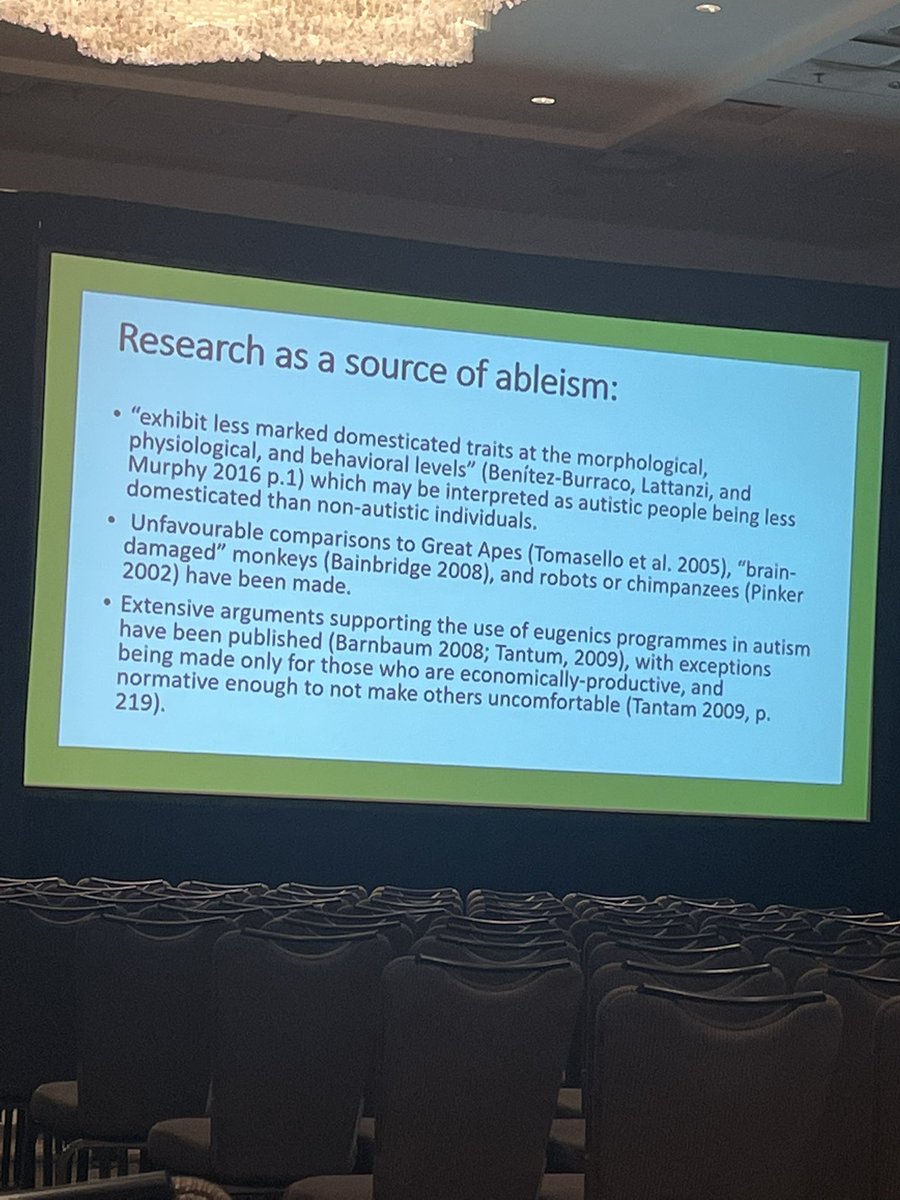 Hannah_Morton9's tweet photo. Panel on #stigma led by @DrMBotha calling out ableism in #autism research. Everyone should see this talk. #INSAR22 https://t.co/1GzvhI8wcA