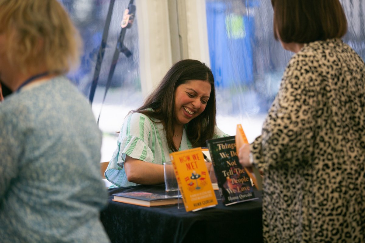 BathLitFest's tweet photo. What a fantastic day we're having at the Literature Lounge! @huma_qureshi_uk and @Natashalunn had a conversation with us about love in all forms ❤️

Thank you Huma and Natasha for sharing such meaningful thoughts on love with us 🌟

#TheBathFestival #LiveEventsAreBack https://t.co/Z1jaNiEYOT