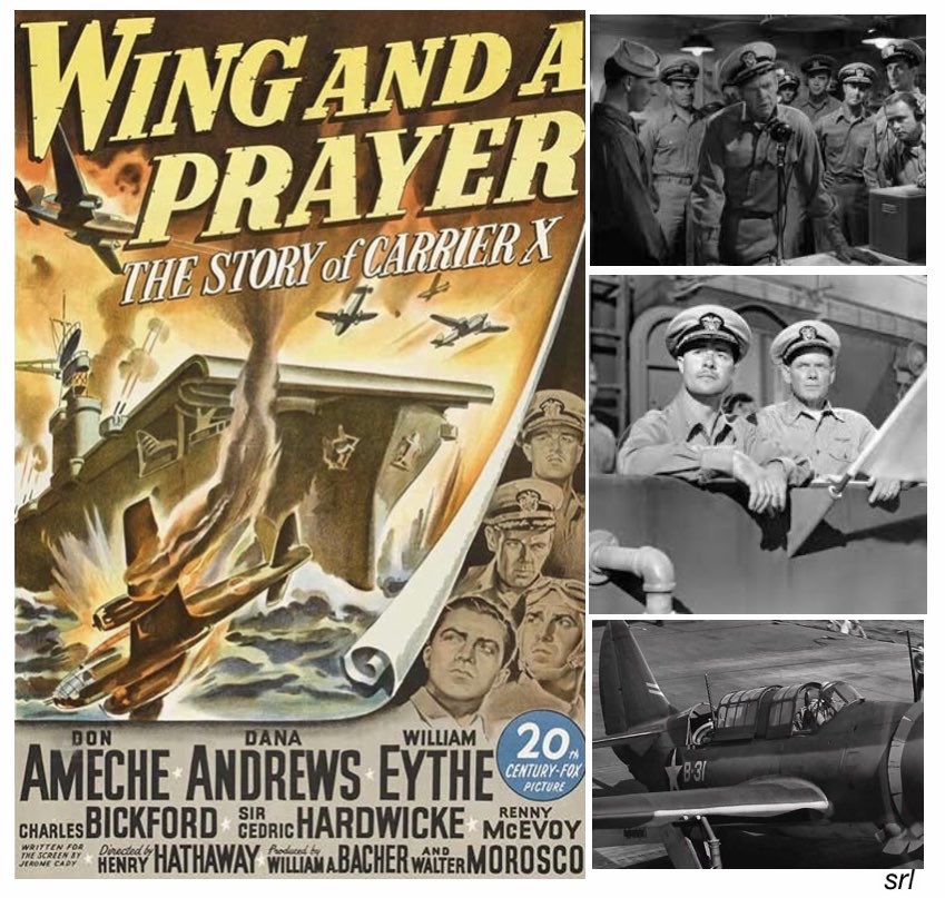 SaveRedlandLibr's tweet photo. 6:10pm TODAY on @TalkingPicsTV
The 1944 #War film🎥 “Wing and a Prayer, The Story of Carrier X” directed by #HenryHathaway & written by #JeromeCady
🌟#DonAmeche #DanaAndrews #WilliamEythe #CharlesBickford #CedricHardwicke #RichardJaeckel #HarryMorgan #KevinOShea https://t.co/XsN2OwC0iy