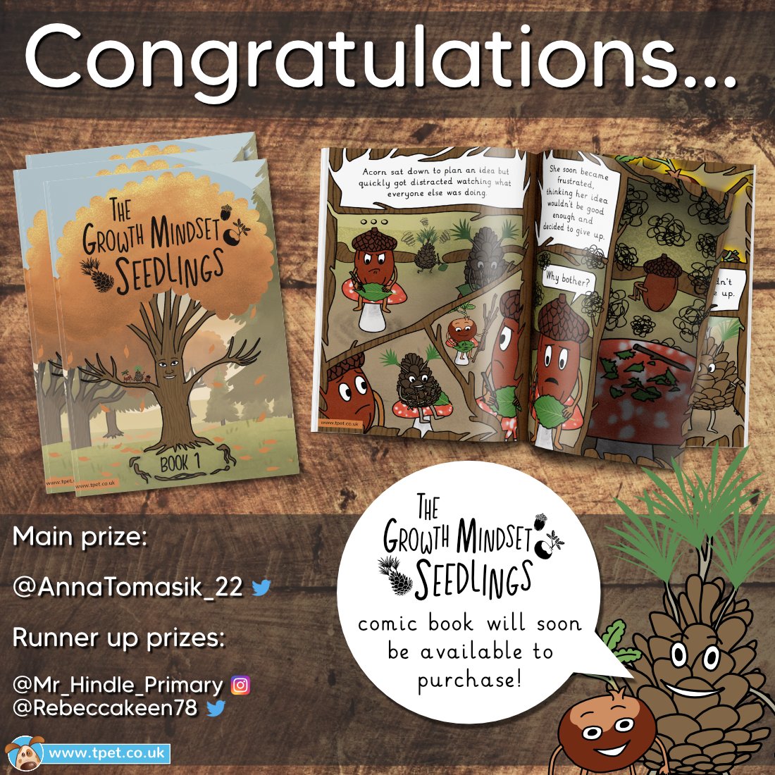 TeachersPetUK's tweet photo. Thank you to everyone who entered our competition!
Could @AnnaTomasik_22 and @RebeccaKeen78 please get in touch to claim your prize!
On an exciting note, the book will soon be available to purchase from our website! Stay tuned for details. #edutwitter #theseedlings https://t.co/lVk6tkvpfp