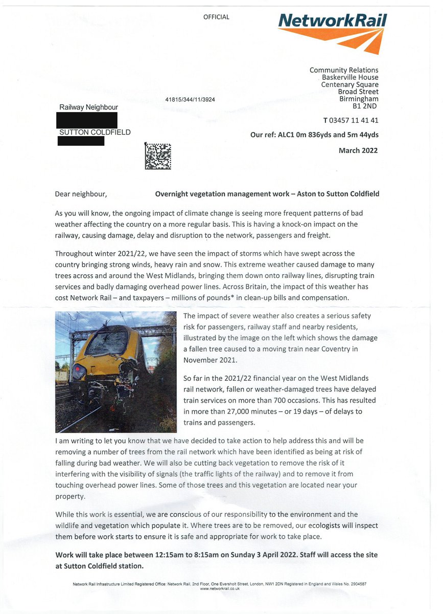 MissingTreesUK's tweet photo. If @networkrail were so aware of the climate crisis as their correspondence claims, they would be aware of the alarming drop in #UK insect population since 2004 due to declining vegetation #ClimateDeath they have been sending out the same letter now since March ๐คก
๐ฒ ๐ช ๐ https://t.co/104F2KkL30