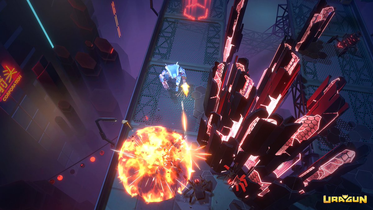 UragunGame's tweet photo. What time is it? It's #ScreenshotSaturday! 📷

Grab a bunch of pics from the newest #Uragun build. Did you notice the new effect of the enemy destruction? What do you think about it? 💥 https://t.co/LTUzIyGfpR