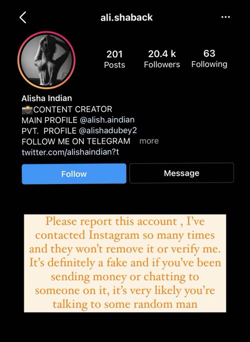 Hey followers! Please help me report this account and get it taken down on Instagram. It&rsquo;s a fake and