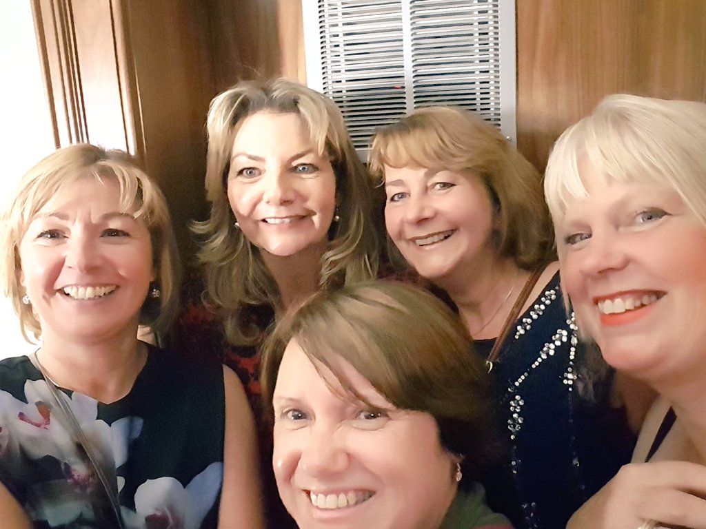 clare_sid's tweet photo. Looking forward to seeing you tonight @Jo_Caulfield in Otley. Here's us: me, you, Cath, Jane and @Lippy_Jane, Edinburgh Fringe 2017 . #janeshendo2017 #janesbigbirthday2022 https://t.co/g1SJdOUHIo