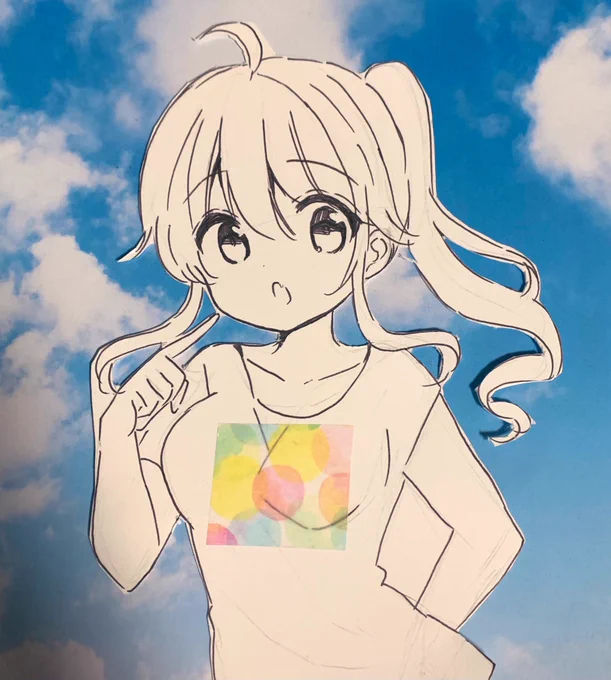 切り抜き色紙もよくない?ちょっと試作💦 