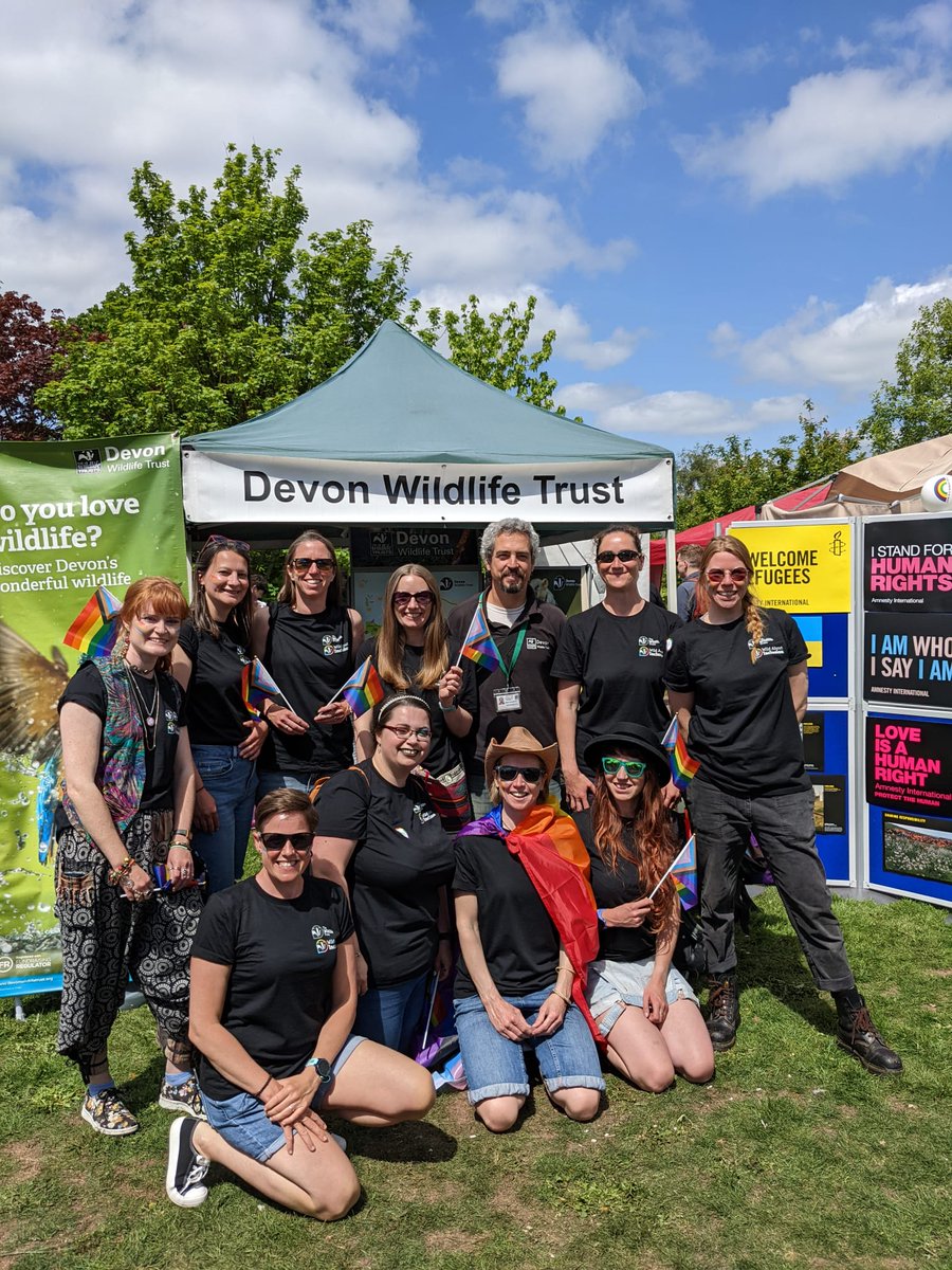 WildlifeTrusts's tweet image. Fantastic to see LGBTQ+ staff and allies from @DevonWildlife at #ExeterPride today! What a great day #OutForNature