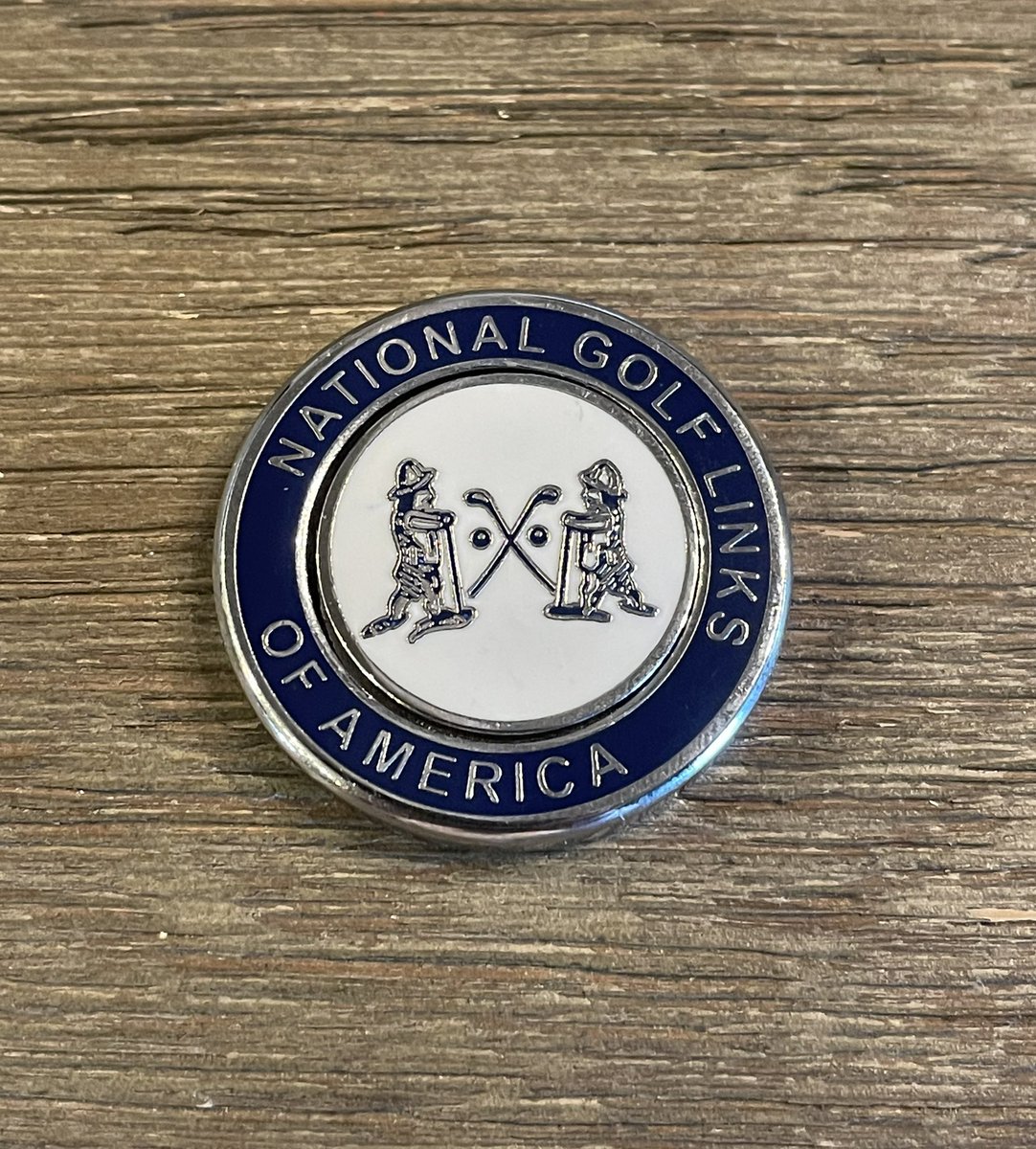 SHistorians's tweet photo. The Society of Golf Historians Giveaway Item #32: Ballmarker from National Golf Links of America.

To enter to win you must like, retweet &amp; leave a comment expressing your interest in the item. 

Winner will be selected Sunday morning. https://t.co/8GvtCt12Tw
