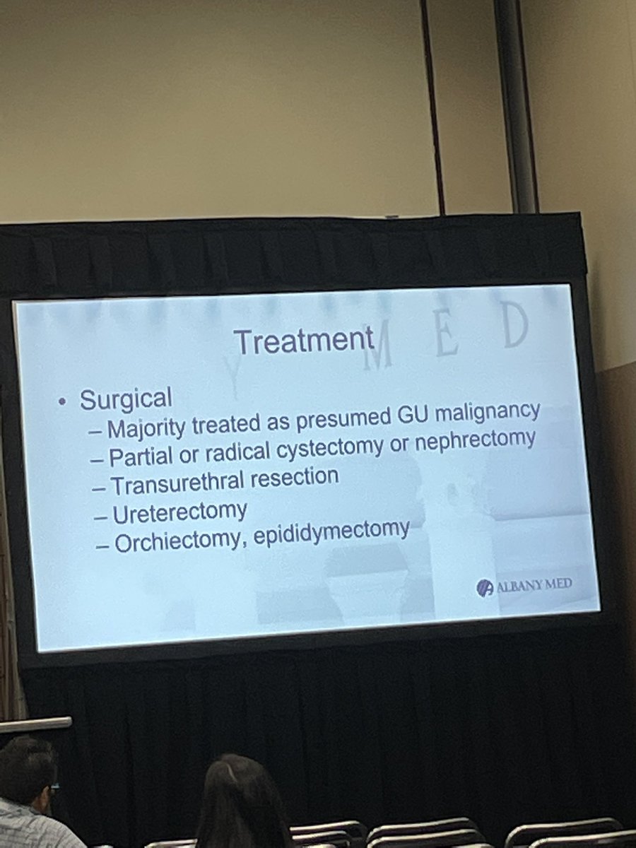 Badar M. Mian, MD (@badarmian1) on Twitter photo <a href="/NikMoringMD/">Nik Moring, MD</a> (& the killer ‘stache) Excellent presentation of a “Comprehensive Systematic review of Inflammatory Myofibroblastic Tumors in the GU tract”.
>50% of cases have activating ALK 🧬 translocation. Most have locally invasive phenotype.
<a href="/The_UroBro/">Daniel Swerdloff</a> @AkgulMd <a href="/AlbanyMedUro/">Urological Institute@AlbanyMed</a> <a href="/NikMoringMD/">Nik Moring, MD</a> (& the killer ‘stache) Excellent presentation of a “Comprehensive Systematic review of Inflammatory Myofibroblastic Tumors in the GU tract”.
>50% of cases have activating ALK 🧬 translocation. Most have locally invasive phenotype.
<a href="/The_UroBro/">Daniel Swerdloff</a> @AkgulMd <a href="/AlbanyMedUro/">Urological Institute@AlbanyMed</a>