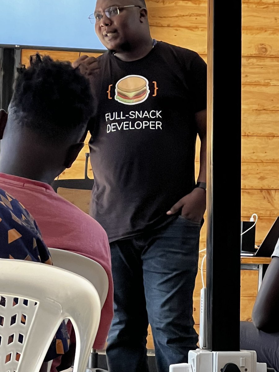 ACNairobi's tweet photo. Here is Kisumu @marvin_hosea sharing #CICD use cases and how it has evolved. @Bitbucket integration with #VMs Tocking a @resolutiongmbh tee: #fullsnackdeveloper @dagger_io @GitHubActions @github @awscloud https://t.co/F4wgluG8AL