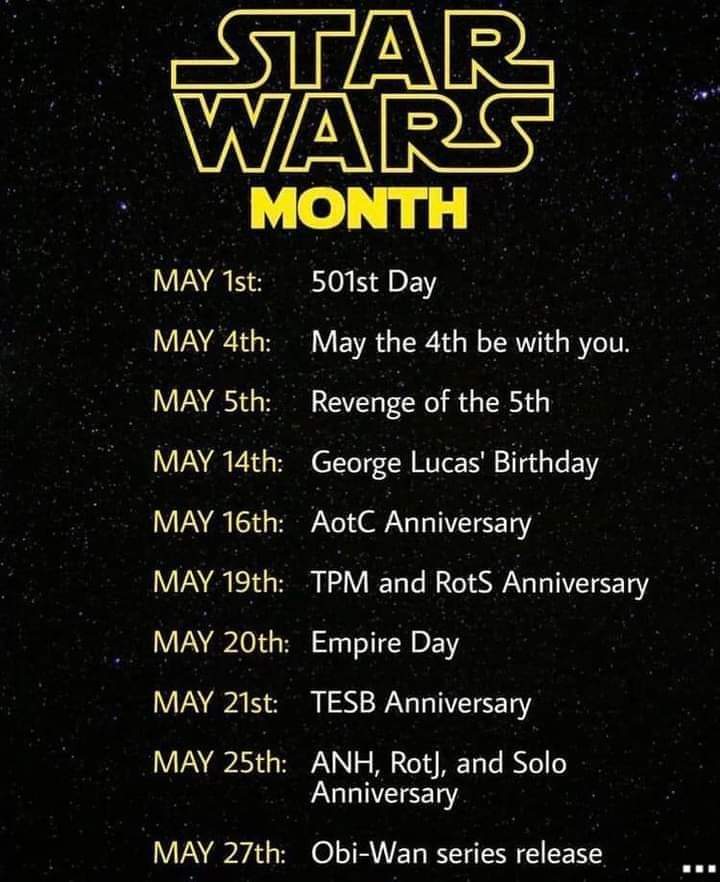 This is the May. Wishing a very happy birthday to George Lucas 
