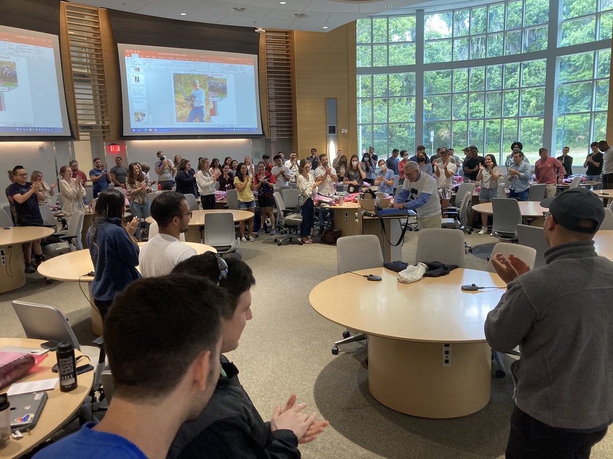 UFMSTP's tweet photo. We had the honor of having our Last Lecture given by Dr. William Winter (voted by the graduating class). He is THE professor who gave us foundational knowledge in medicine. Thank you!
@UFMedicine 
@UFPedsResidency 
@UFHealthKids 
#ufpathology https://t.co/ce3fnL3VHv