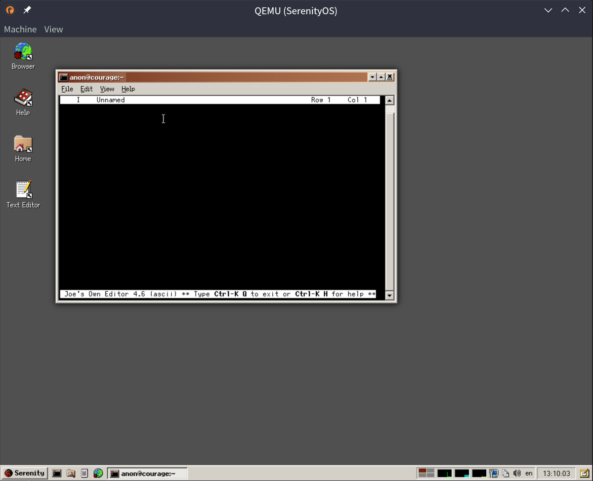 measteay's tweet image. #SerenityOS Port joe&apos;s own editor to SerenityOS! 🤓