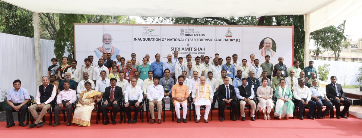 AmitShah's tweet photo. Inaugurated the National Cyber Forensic Laboratory (E) in Hyderabad.

Cybercrime is one of the biggest challenges to the 21st-century world. Modi govt is setting up a modern cyber lab ecosystem across the nation.

This will help in increasing the conviction rate of cyber crimes. https://t.co/cw3gaIgl5L