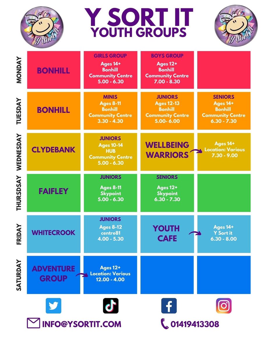 ysortit's tweet photo. 📢📢 YOUTH CLUB &amp; GROUPS UPDATE 📢📢  REGISTER NOW OPEN!!! ALL YOUTH CLUBS ARE FREE~ NO COST!!
We are excited to announce our new Youth Club &amp; Group sessions for this year!!! 😀 We will run these session through out the summer holidays, Register https://t.co/VB4gHWzBJI https://t.co/gcbdUJNfjD