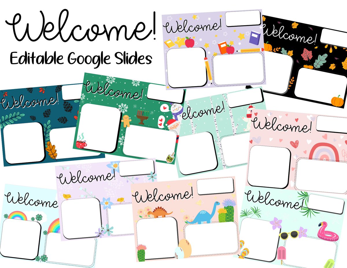 MsMcKinder's tweet photo. Welcome Slides!! I used these for the first time this year and loved them ♥️
https://t.co/D7kN6oNiga 
#teachertwitter #educate #edutwitter #WELCOME #google #yearlong #Saturday #SaturdayMorning #student #kids #Organization #backtoschool #education #school #editable #elementary https://t.co/o4kMh1TbgX