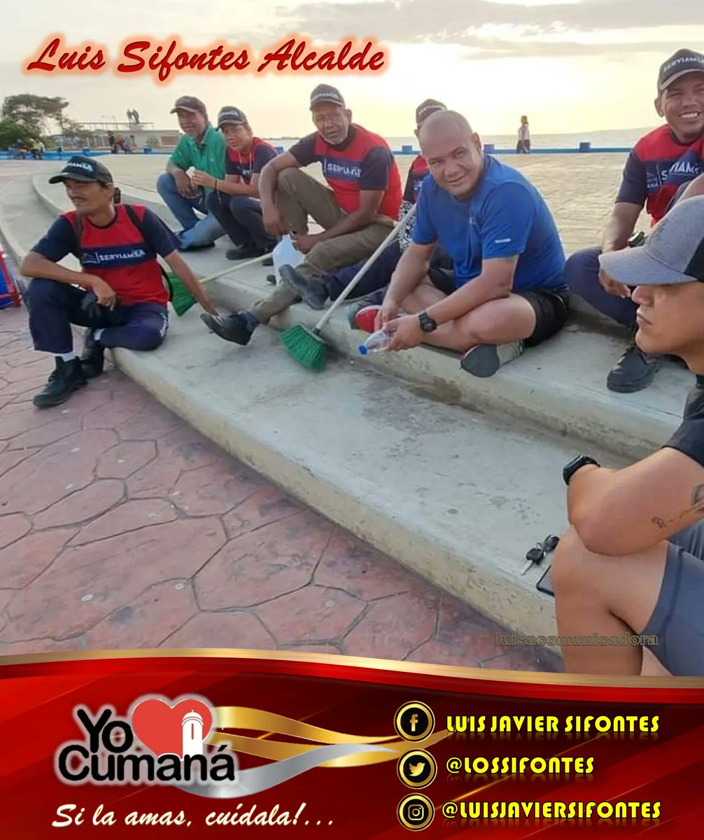 Osma_rys19's tweet photo. YO♥️CUMANA
🌻En Jornada de Ejercicio🌻

🌟 #14May el Alcalde .@lossifontes en jornada de ejercicios y una tertulia con los trabajadores de Serviamsa asignados en la Av. "Cacique Maraguey" de #Cumana 
#CumbreSinAmericas
#FelizSabado
#Sucre
.@PartidoPSUV
.@NicolasMaduro https://t.co/2UhHvLgFrE