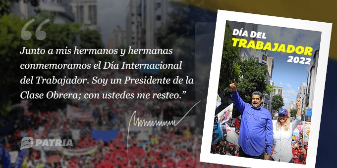 #ÚLTIMAHORA || Hasta el día de hoy será la asignación del Bono del Día del Trabajador 2022 enviado por nuestro Pdte. @NicolasMaduro a través del Sistema @CarnetDLaPatria. @MSVEnContacto #TuiteroPatria #14May #CumbreSinAméricas