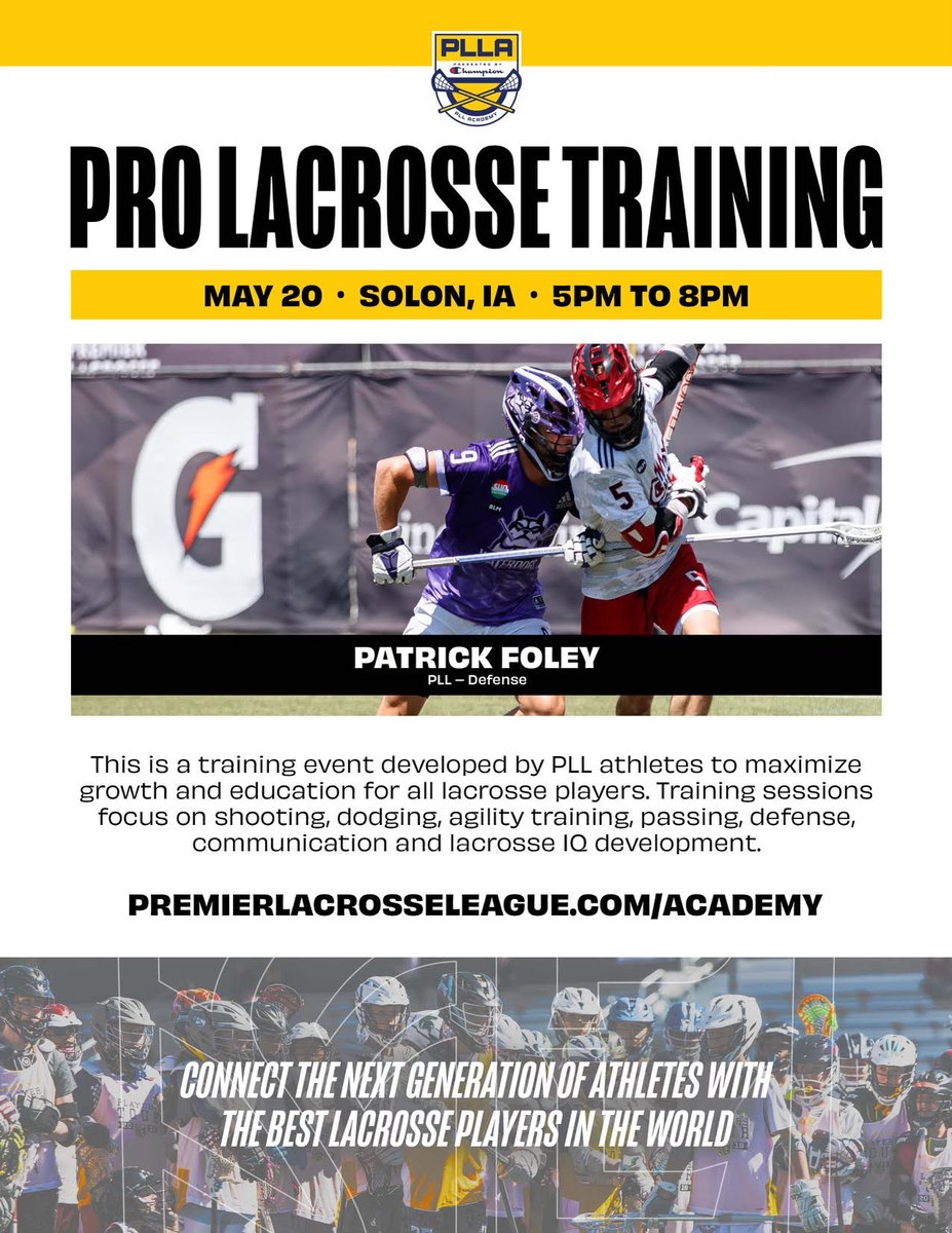 iowalax's tweet photo. Don't miss this opportunity to learn from the best! https://t.co/KLWXoZNXaF
@AmesLAX @AnkenyLAX @QuadCityLax @KingfisherLax @WaukeeLacrosse @wdmlax https://t.co/fjOP7QSB4l