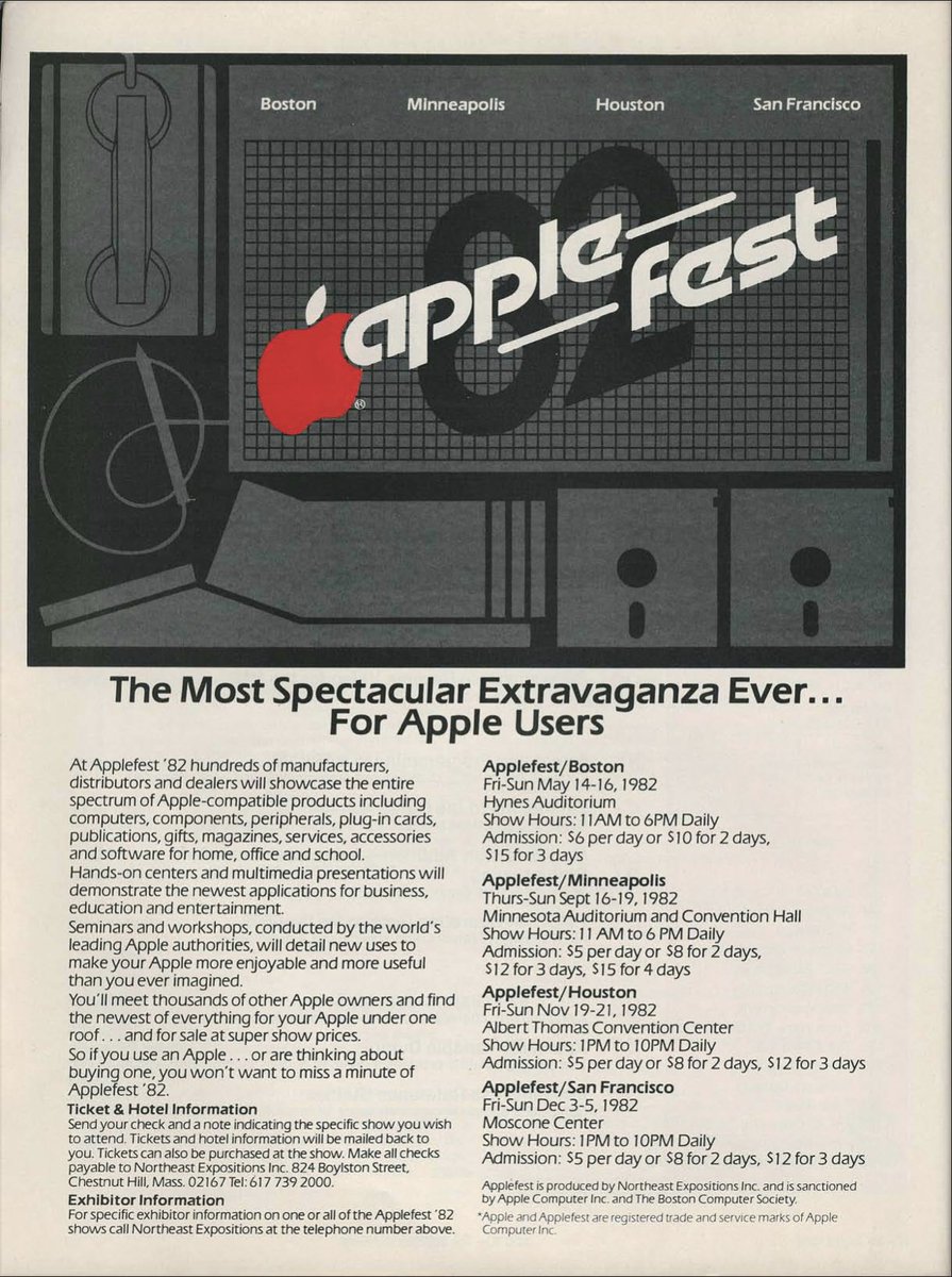 Powersharings's tweet photo. Today marks 40 years since the start of AppleFest 1982 in Boston! In addition to making its public debut there, Powersharing later selected two presentations from this event to add to the Series. We'll be posting some clips over the next few days, so stay tuned! https://t.co/qA9etgPMjL