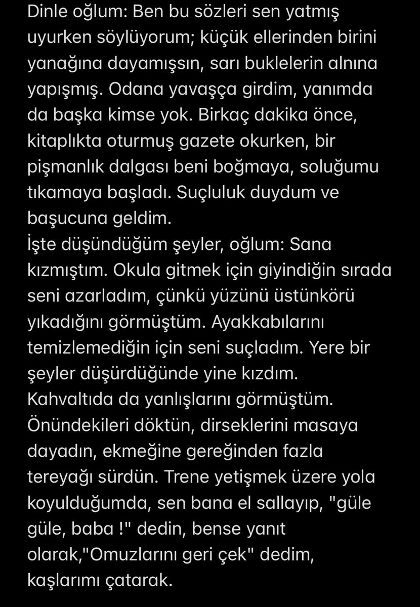 fatihsametC's tweet photo. Uzun süredir hissettiğim belki de hayata ara verip uzaktan bakamadığım için farkına varmadığım bir problemin bugün yıllar önceden gelen bir yazı ile yüzüme vuruluşunu yaşadım. 
BABA UNUTUR https://t.co/kBMYocRLZd