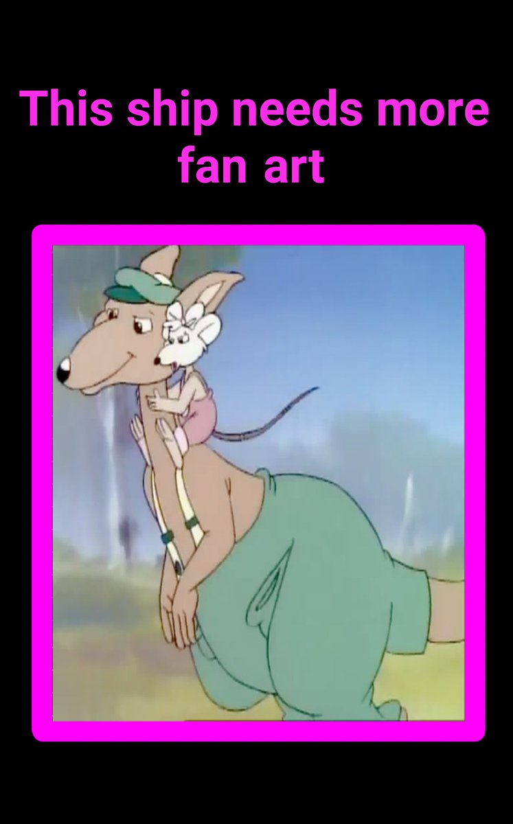 RapGirl06's tweet photo. Splodge x Marcia Needs More Art #Blinkybill #Splodge #Kangaroo #Marcia #Mouse #Ship #Love #Couple #Art https://t.co/jvy44qIEY3