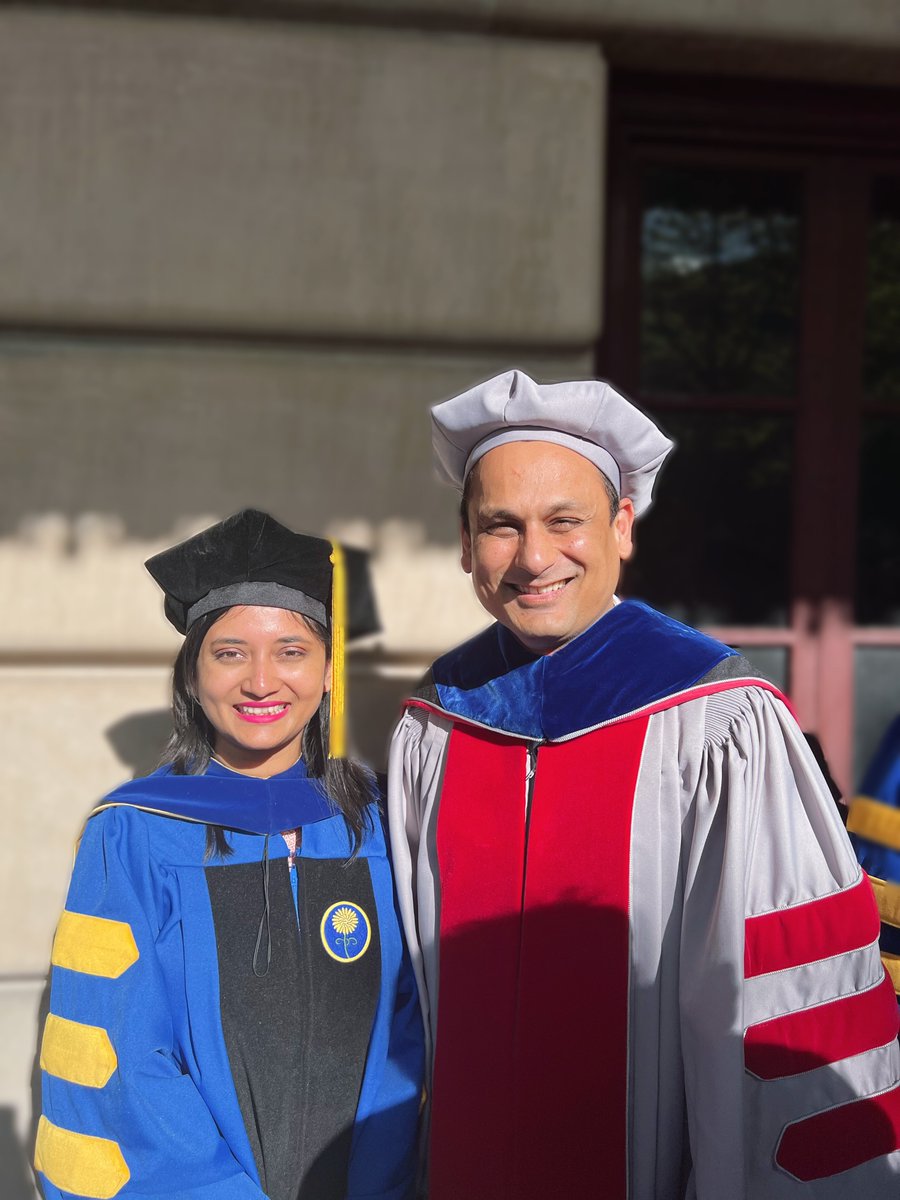 ehsan_hoque's tweet photo. So proud to have hooded @samihamumu  (Ph.D. #5) at the beautiful Kodak Hall @UofR

She worked on modeling and mediating conversational norm violations in remote meetings. She is off to @read_dashboard to transform the future of meetings. 
@rochci https://t.co/0FhMb2y7tb