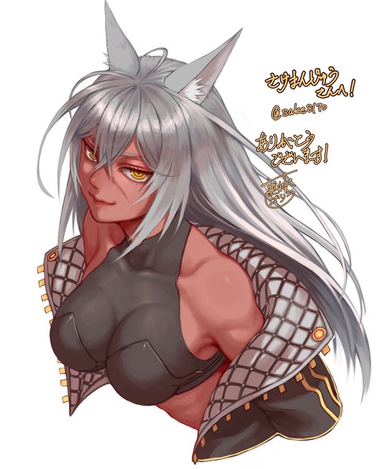 遅くなりましたー!当選者さん、さけまんじゅうさん(@sake8170 )からのリクエストでさけまんじゅうさんのPSO2キャラの子ですー!!🥰ご参加ありがとうございました!また機会がありましたらよろしくお願いします!!✨ 