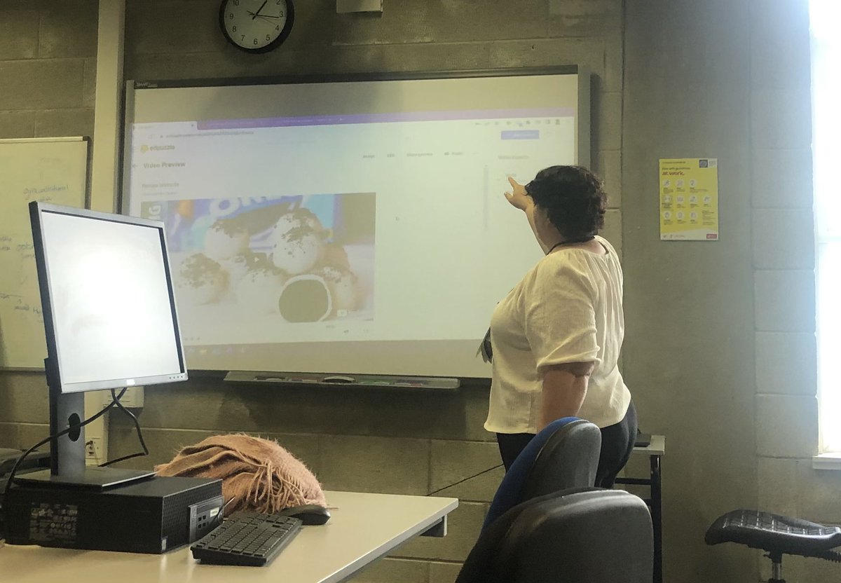A much needed refresher on @edpuzzle from @sandrinepk, great demo of some new features. The importance of sharing with the community is a really important aspect of sustaining education! @ICTedu @languages_ie #MFLie #ictedu