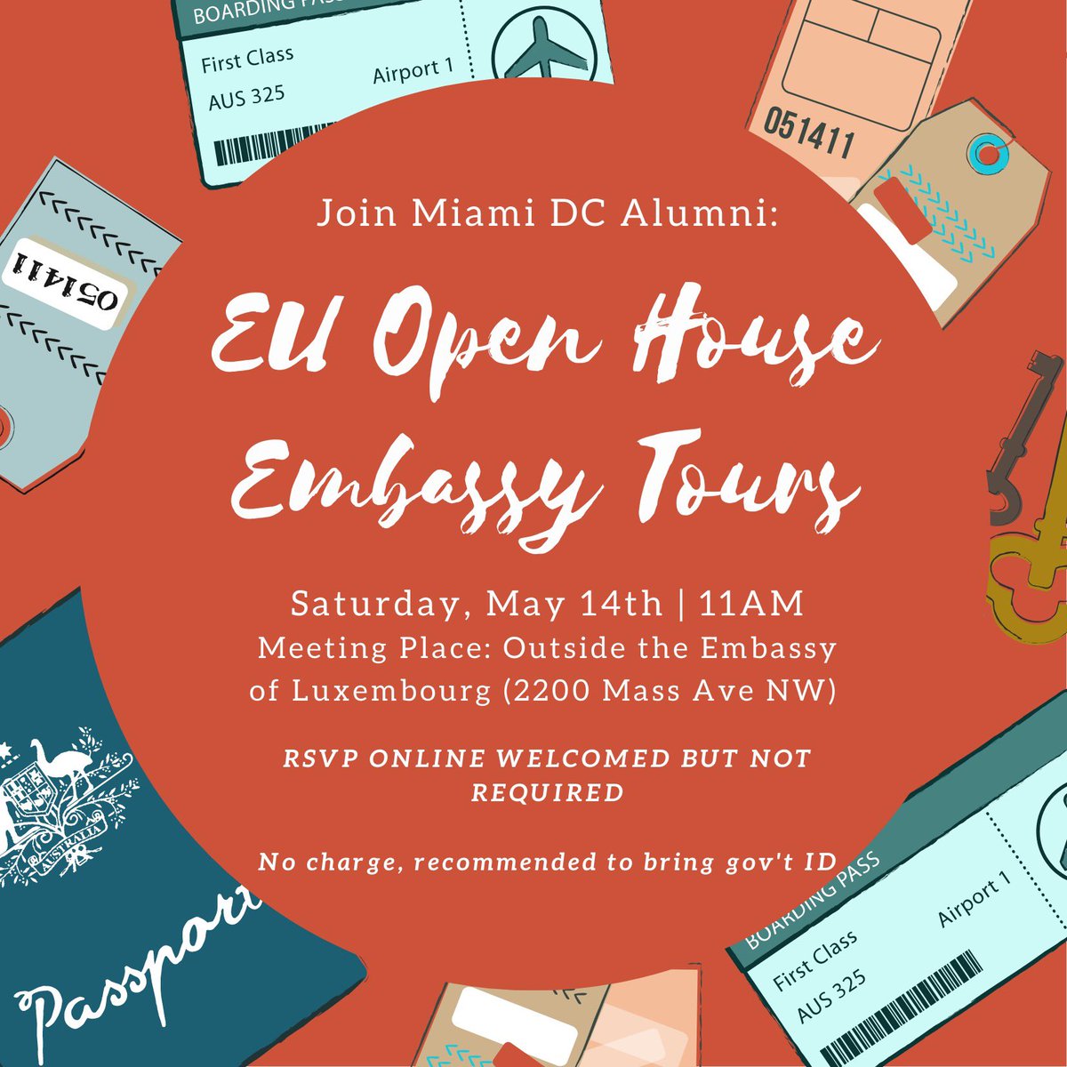 MiamiDCAlumni's tweet photo. Join us today at 11 for EU Embassy Open House Tours! Meet at the Lux Embassy and bring a mask! See you soon! 🇱🇺 https://t.co/pNjGJTu4V9