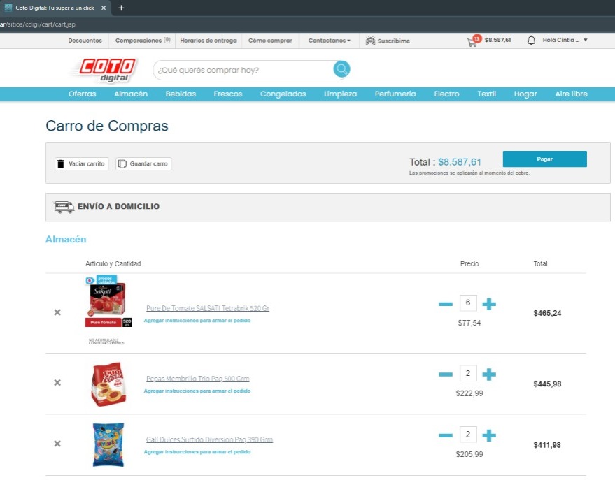 Guillogo_'s tweet photo. Ayer por la tarde se me ocurrió la insensata idea de hacer una compra online en @Coto_Ar. No mucho. Algunas cosas básicas que faltaban en la heladera. https://t.co/hYteG0TV5f