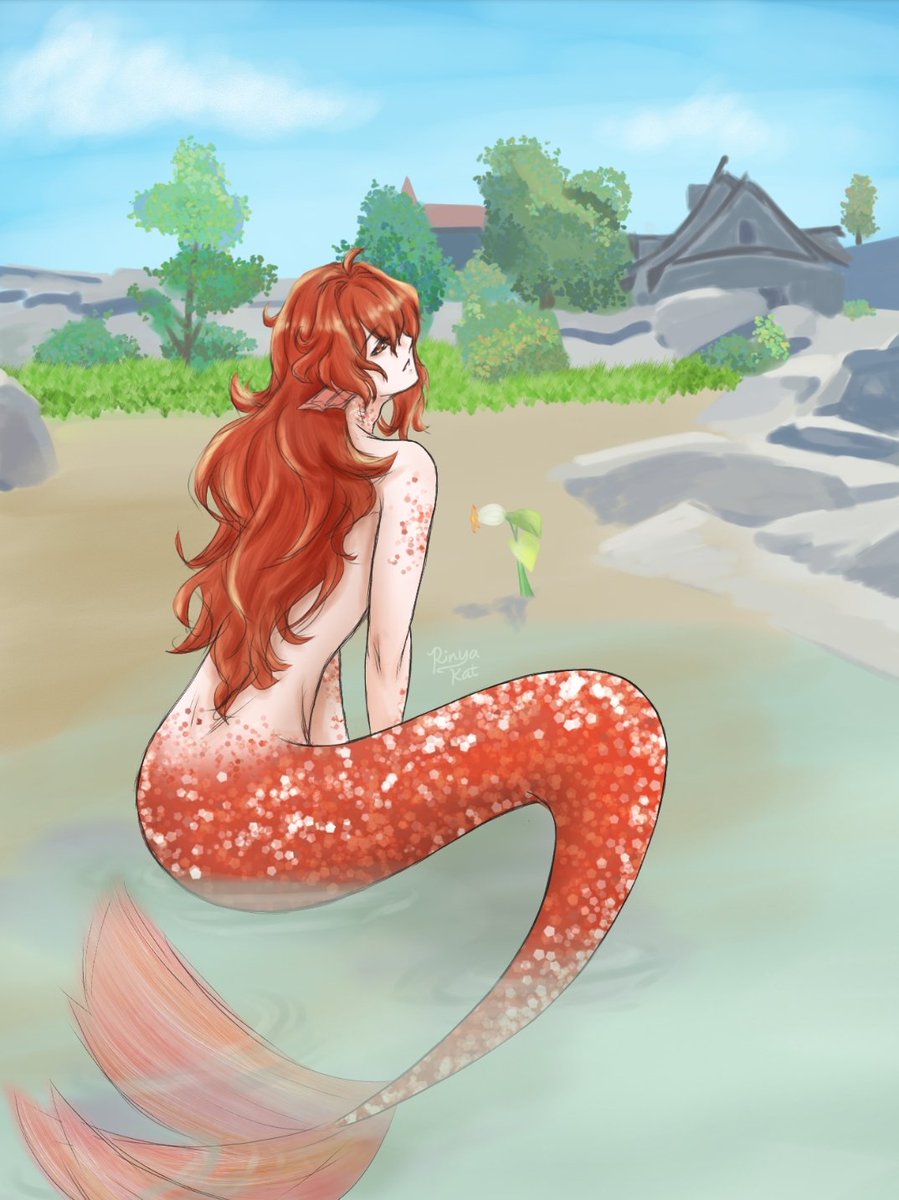 rinya_kat's tweet photo. ❄🔥 merman au

❄: What's a pretty lil merman like you doing all the way out here?

🔥: Shut up and just help me back. Please...

❄: ...was today's mission that bad? I'll have to pamper you extra tonight

🔥: ...thanks

Seems 🔥 really is tired. It worries❄
#Kaeluc
#ガイディル https://t.co/4qdVSZIVxM