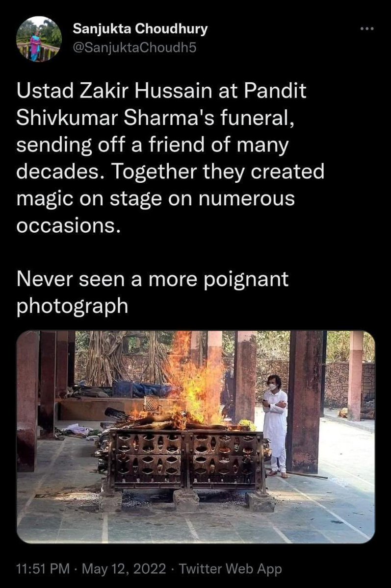 kiranshaw's tweet photo. What a touching tribute from one maestro to another 🙏RIP Pandit Shivkumar Sharma https://t.co/u77dD26xkZ