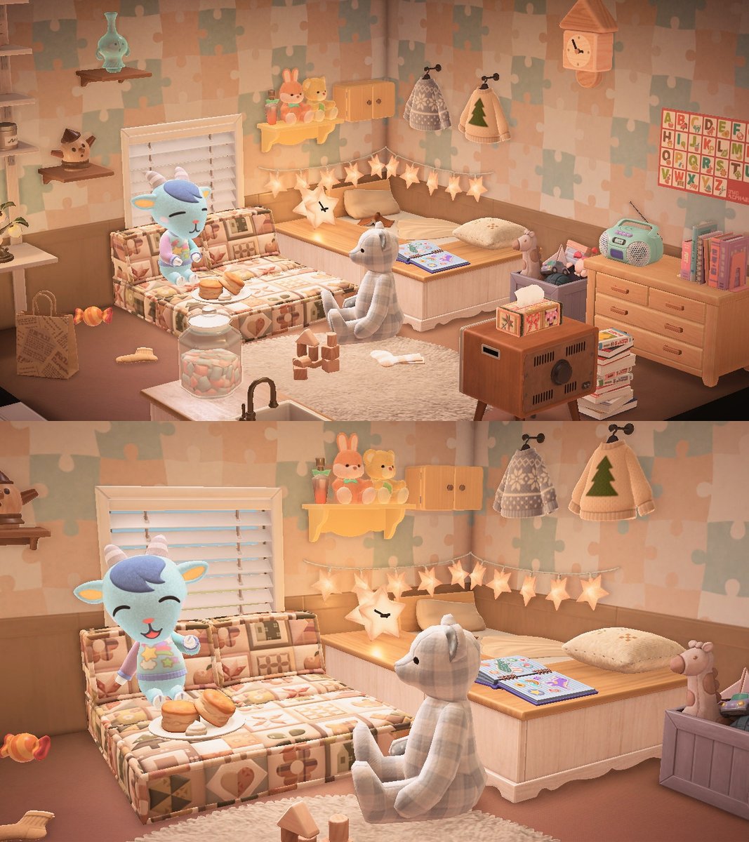 レムの家3度目のリフォーム🔨
加工中に置き忘れ発見したからあとで直そ🥲
#あつ森写真部 #ACNH