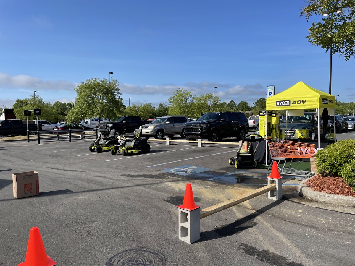 Come to your Tigertown Home Depot today!! Try out our New battery operated outdoor platform. Talk to our Tuff Shed vendor and go home today ready for the summer yard work and storage needs!!