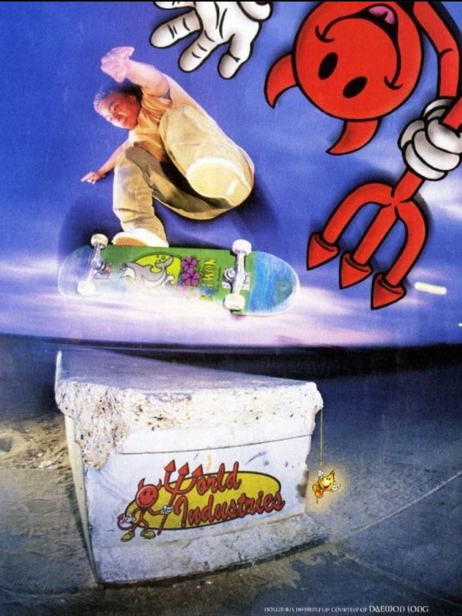 milaya_sf's tweet photo. World Industries/Daewon Song, '97 💥

#styleinspo #skateclothing #daewonsong #worldindustries #streetwear #classicstreetwear #skateordie #skateanddestroy #inspiration #skatetwitter #thrasher #90s #90snostalgia #90sfashion #skatelife #skateclothing https://t.co/oqo0dhIcRH